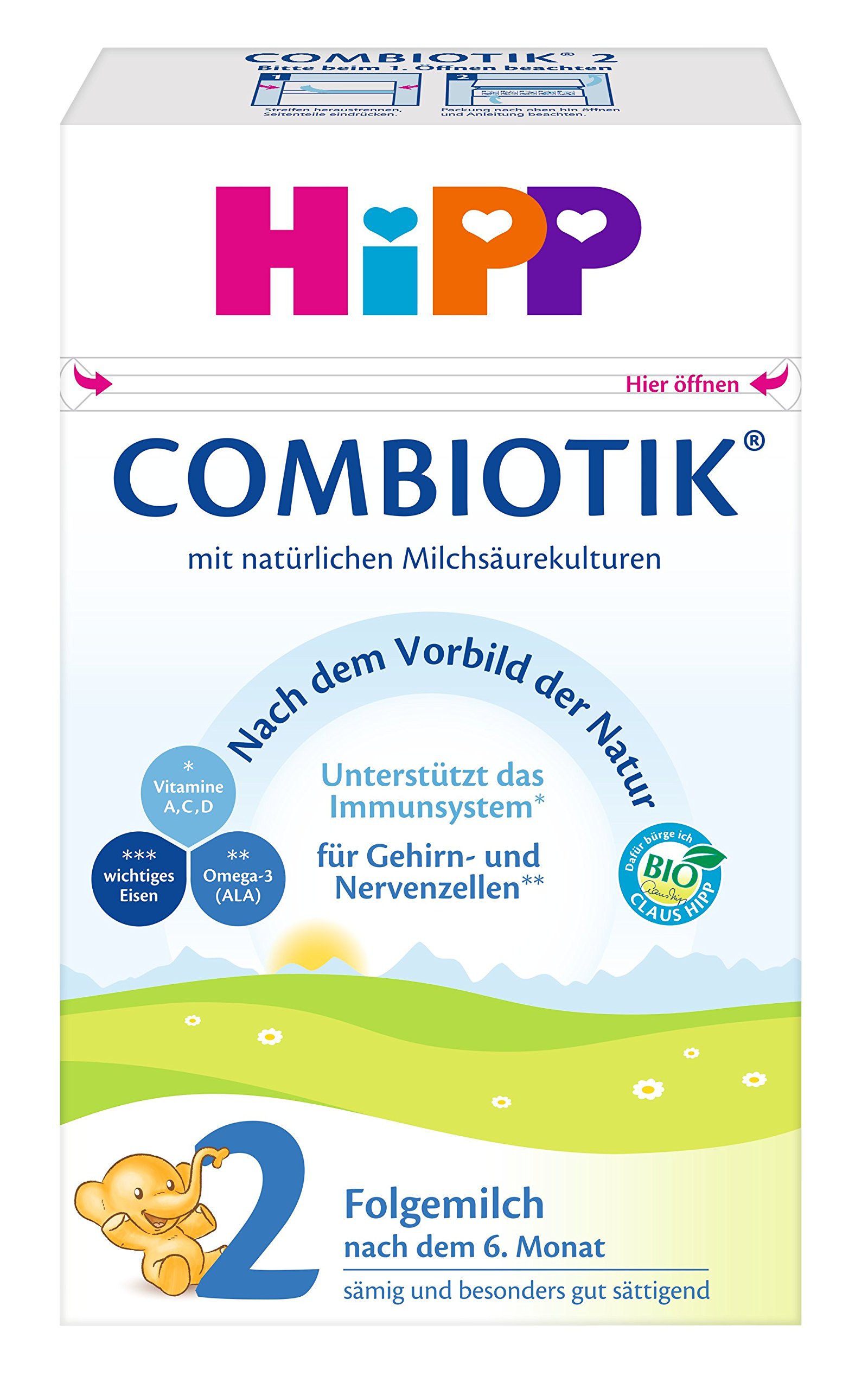 HiPP 2 Bio Combiotik, Folgemilch nach dem 6. Monat (600 g)