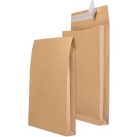 Elepa - rössler kuvert 30007075 Faltentaschen B4 ohne Fenster mit 40 mm-Falte und Klotzboden, 140 g/qm, 100 Stück, braun