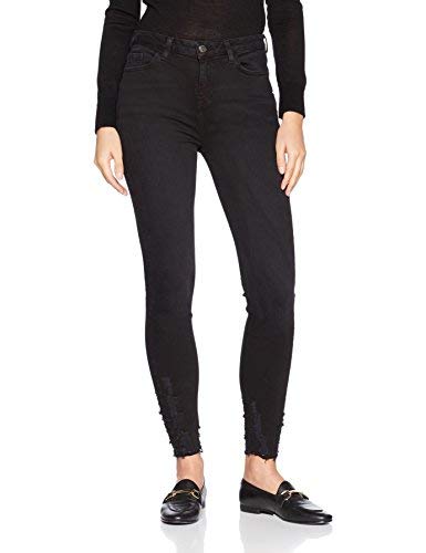 New Look Damen Skinny Jeans Distressed Cat, Schwarz, 36EU(8UK)