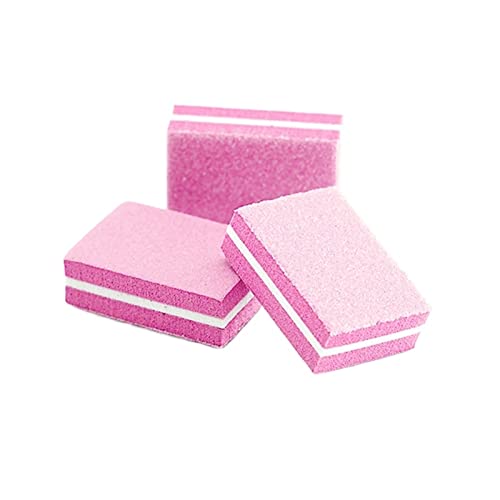 RHAIYAN 100 teile/los Mini Schleifen Nagelfeile Block Puffer Salon Nutzung Schleifen Polieren Maniküre Gel Polnisch Werkzeuge Zubehör Specific (Color : Pink)