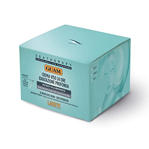 GUAM Seatherapy 50ml stark feuchtigkeitsspendende 24 Stunden Creme für Gesicht und Hals mit Hyaluronsäure (für alle Hauttypen geeignet)