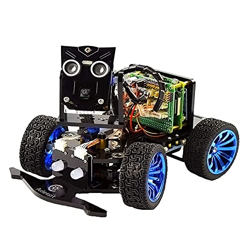 Adeept Mars Rover PiCar-B WLAN-Smart-Robot-Auto-Kit für Raspberry Pi 4/3 Modell B+/B, Spracherkennung, OpenCV, Echtzeit-Videoübertragung, Raspberry Pi STEM-Lernroboter mit PDF