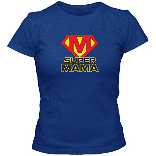 T-Shirt Geschenk Super Mama Muttertag Geburtstag (S mit Name)