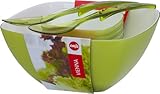 Emsa 509824 Salatschalen-Set mit Salatbesteck, 4.6 Liter und 0.6 Liter, Hellgrün, Vienna, 6-teilig