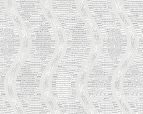 A.S. Création überstreichbare Vliestapete Meistervlies Tapete 25,00 m x 1,06 m weiß Made in Germany 241313 2413-13