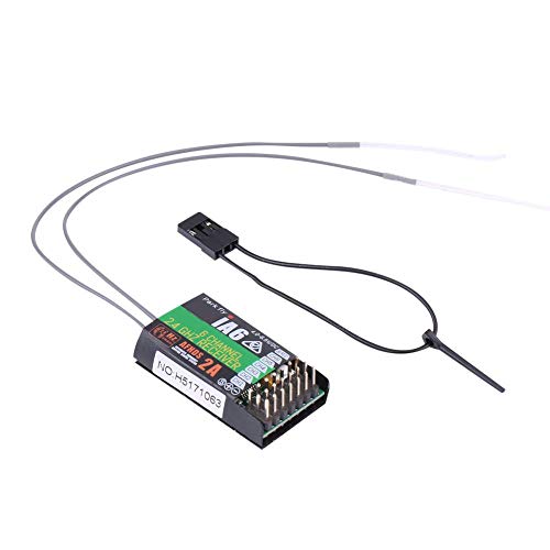 Dilwe RC-Empfänger, 2,4 GHz 6 Kanäle Hochempfindlicher Fernbedienungsfrequenzempfänger RC-Zubehör für FS-I6