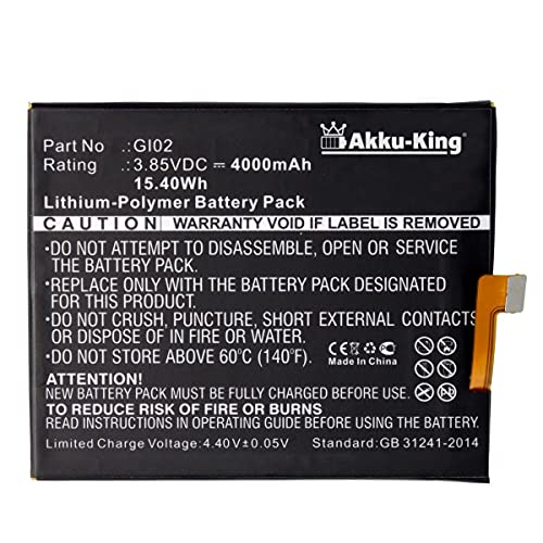 Akku-King Akku kompatibel mit Gigaset GI02 - Li-Polymer 4000mAh - für Gigaset ME pro, GS57-6