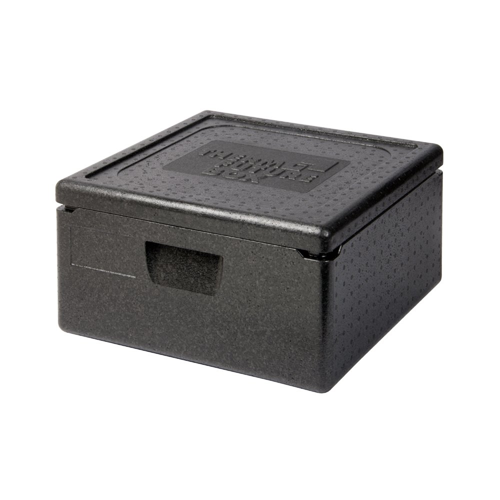 Thermo Future Box Quadratische Thermobx Kühlbox, Transportbox Warmhaltebox und Isolierbox mit Deckel,21 Liter Pizzabox,Thermobox aus EPP (expandiertes Polypropylen)