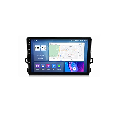 ADMLZQQ Android 11.0 GPS Navigation Multimedia-Radio-Player Für Toyota Auris 2006-2011 Support FM AM Bluetooth Freisprech-Lenkradsteuerung DSP Rückfahrkamera,M200s8core2+32