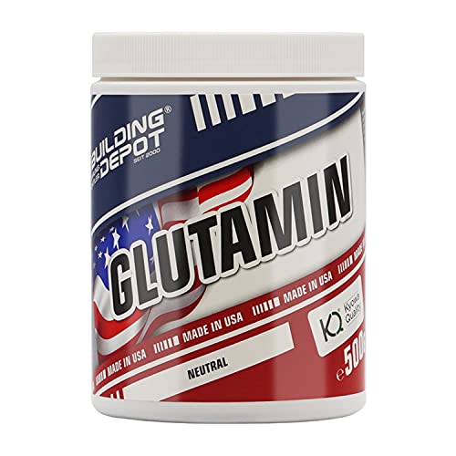 Bodybuilding Depot - USA Glutamin Pulver 500g | ohne Zusatzstoffe | 100% reines L-Glutamin | neutraler Geschmack
