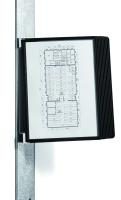 DURABLE Wand-Sichttafelsystem Vario Wandhalter 10tlg. Magnet DIN A4 Schwarz
