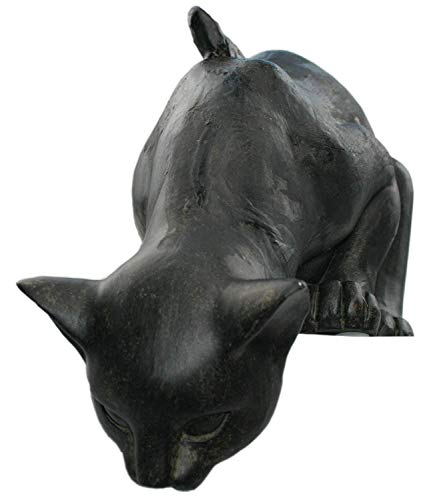Dekofigur Figur Kantenhocker Kantensitzer schwarze Katze Kater H 41,5 cm