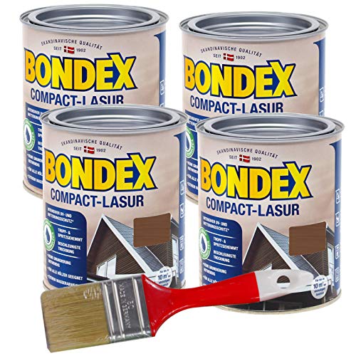 Bondex Compactlasur 2in1 Holzlasur 3L zum sprühen und streichen (nussbaum)