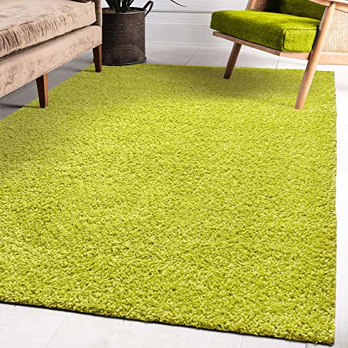 Impression Wohnzimmerteppich - Hochwertiger Öko-Tex zertifizierter Flächenteppich - Solid Color Teppich Hellgrün - Größe 200x290