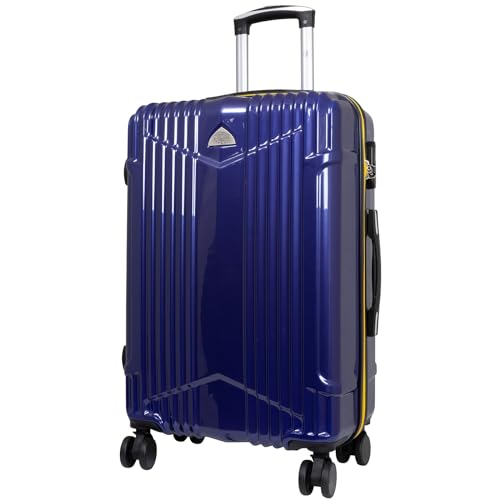 Trendyshop365 City-Koffer mittelgroß Hartschale Daytona 68cm 57 Liter 4 Rollen Zahlenschloss Blau