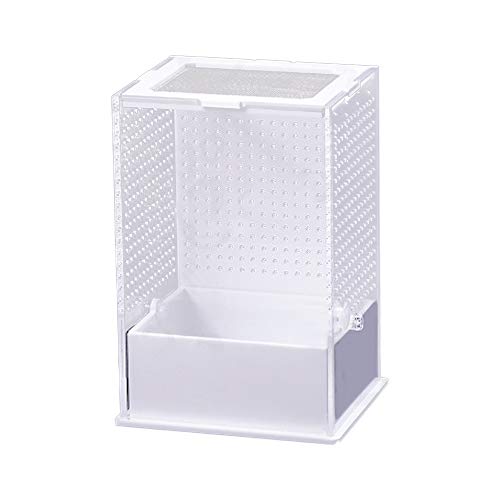 Acryl Reptilienzuchtbox Transparente Fütterungsbox Atmungsaktive Transportbox Terrarien Für Mantis Insects Reptile (12 x 10 x 20 cm)