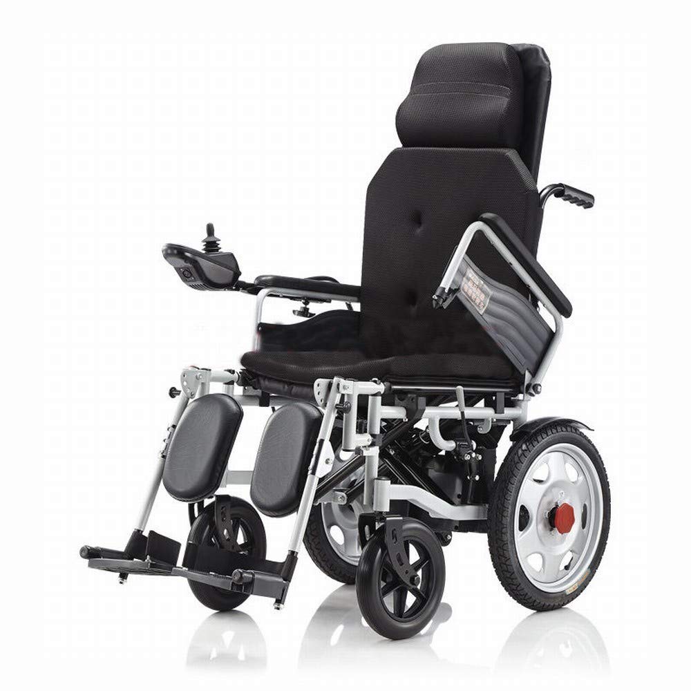 GZZ Elektrischer Rollstuhl, Rollstuhl für Behinderte, Älterer Elektrorollstuhl,Schwarz,Einheitsgröße