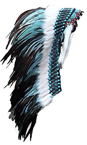 KARMABCN Medium Feather Headdress (Turkis)