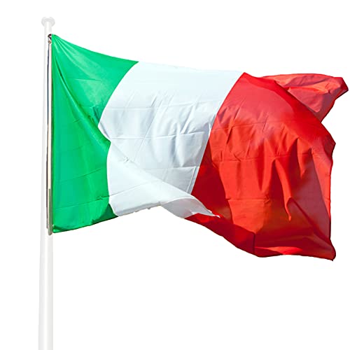 Klikil Italienische Flagge aus nautischem winddichtem Polyester -1 pcs -Flaggen Fahnen Fanartikel 90 x 150 cm Flagge von Italien mit Metall-Ösen