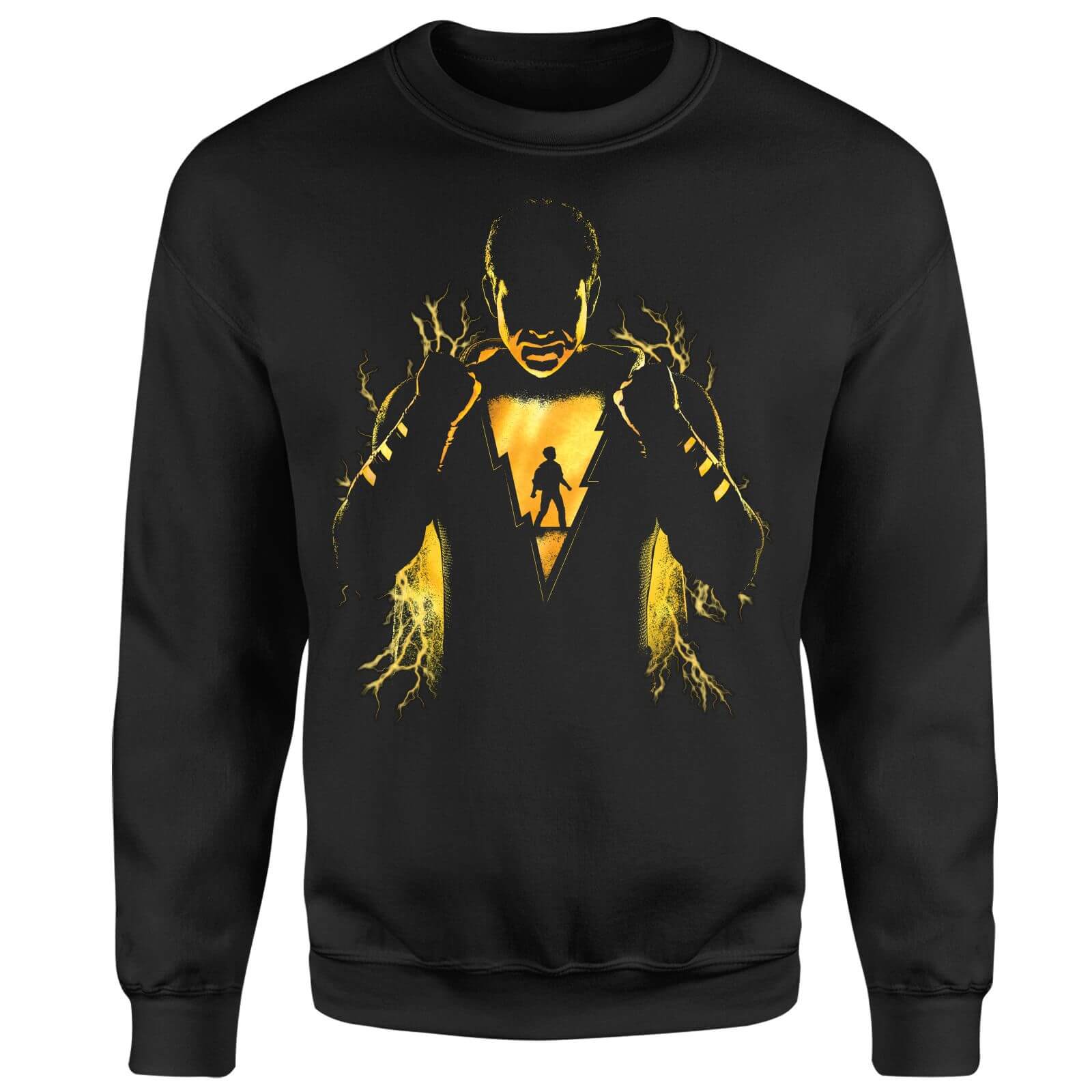 Shazam Lightning Silhouette Sweatshirt - Black - M - Schwarz 4