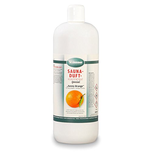 Spezial Sauna-Duft ohne Alkohol 1 Liter, 4 Duftrichtungen (1 Liter, Sunny Orange)