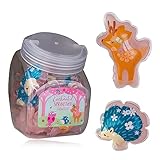 accentra Mini-Duschgel “Enchanted Springtime" – Großpackung Gastgeschenk für Kindergeburtstag, Tombolapreis oder Adventskalender Füllung – Bonbonglas mit 24 x 50 ml, 2 Motive