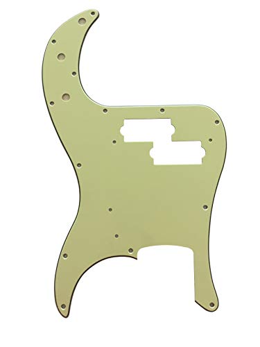 Gitarren-Pickguard für Fender '62 Precision P Bass Style Schlagplatte (3-lagig, Vintage-Grün)