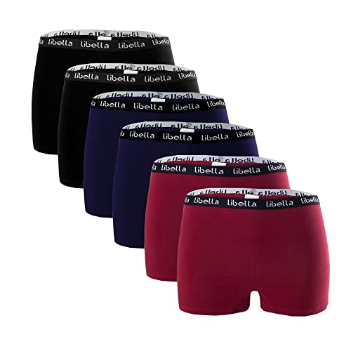 Libella® Panties Boxershorts Damen 6er Pack Hipsters Unterhose Unterwäsche Set Baumwolle 3429BRM-L-6