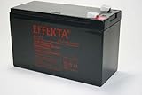EFFEKTA BFL/BT 12-7 Batterie/Akku, 12V/7Ah VDs schwarz