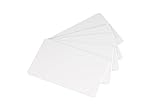 250 Blanko-Plastikkarten. Farbe: weiß
