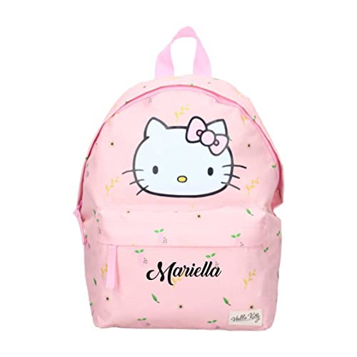 minimutz Kindergarten-Rucksack Hello Kitty Mädchen - Personalisiert mit Name - Kleiner Rucksack Kinder in Rosa