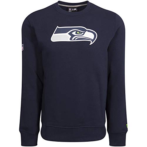 New Era Herren NFL Team Logo Seattle Seahawks Sweatshirt, dunkelblau, S