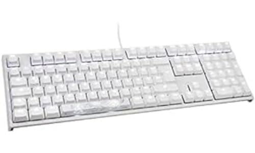Ducky ONE 2 White Edition PBT Gaming-Tastatur, MX-Red, Weiß