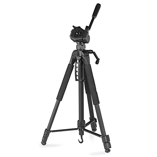 Hama Kamera Stativ Action 165 3D (Kompaktes Fotostativ inkl. Handy-Halterung, Tripod mit 61-165cm Höhe, Dreibeinstativ mit 3-Wege-Kopf, Kamerastativ mit Tasche passend für Canon/Nikon/Sony) schwarz