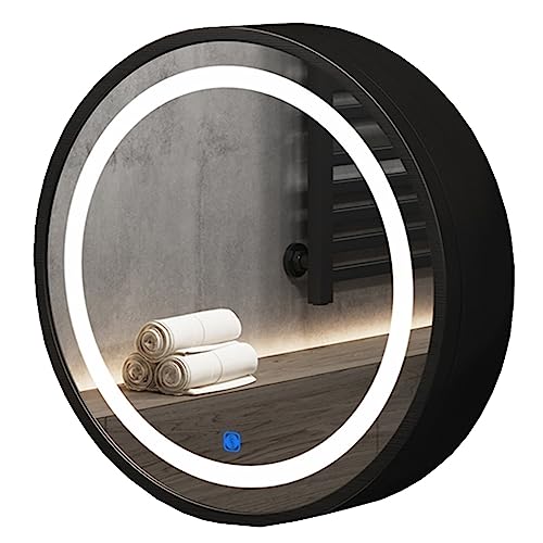 Spiegelschrank Wandmontage Runder Badezimmerspiegel LED-Beleuchteter Runder Badezimmerspiegel Für Schlafzimmer Waschräume (S : 70cm)