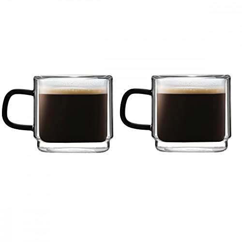 Vialli Design Set mit 2 Espresso-Gläsern, doppelwandig, 80 ml, CARBON 8548