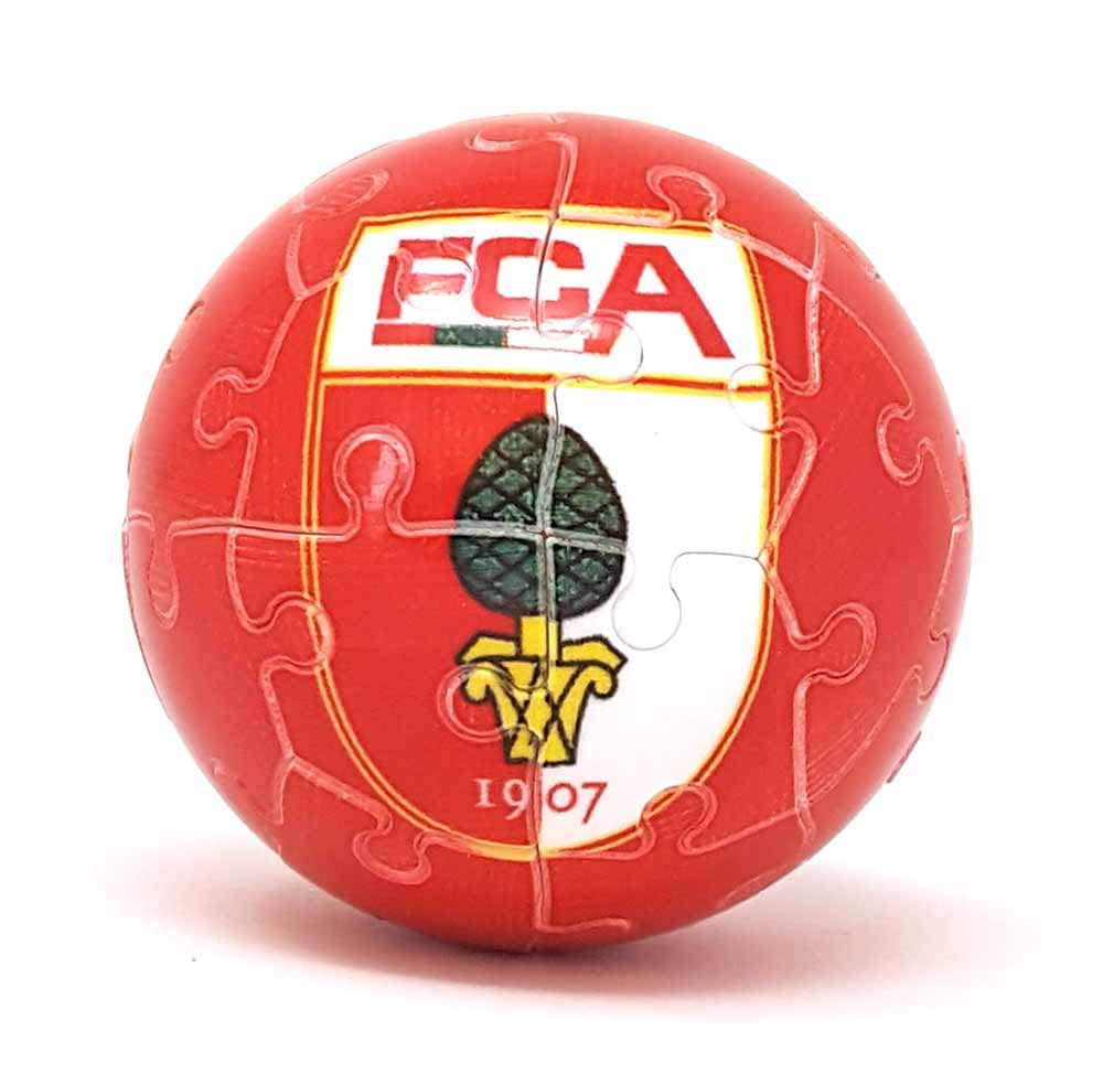 Windworks 5 cm Puzzleball 27 Teile Fußball Bundesliga mit Vereinslogo (FC Augsburg)