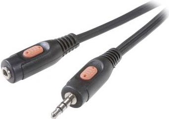 Speaka Professional SP-7869784 Klinke Audio Verlängerungskabel [1x Klinkenstecker 3.5 mm - 1x Klinkenbuchse 3.5 mm] 5.0