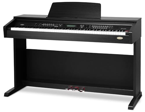 Classic Cantabile DP-A 310 SM 88-Tasten E-Piano - Digitalpiano mit Keyboard-Funktion/Begleitatomatik und Hammermechanik - 500 Sounds, Kopfhöreranschluss zum üben - USB Anschluss - Schwarz Matt