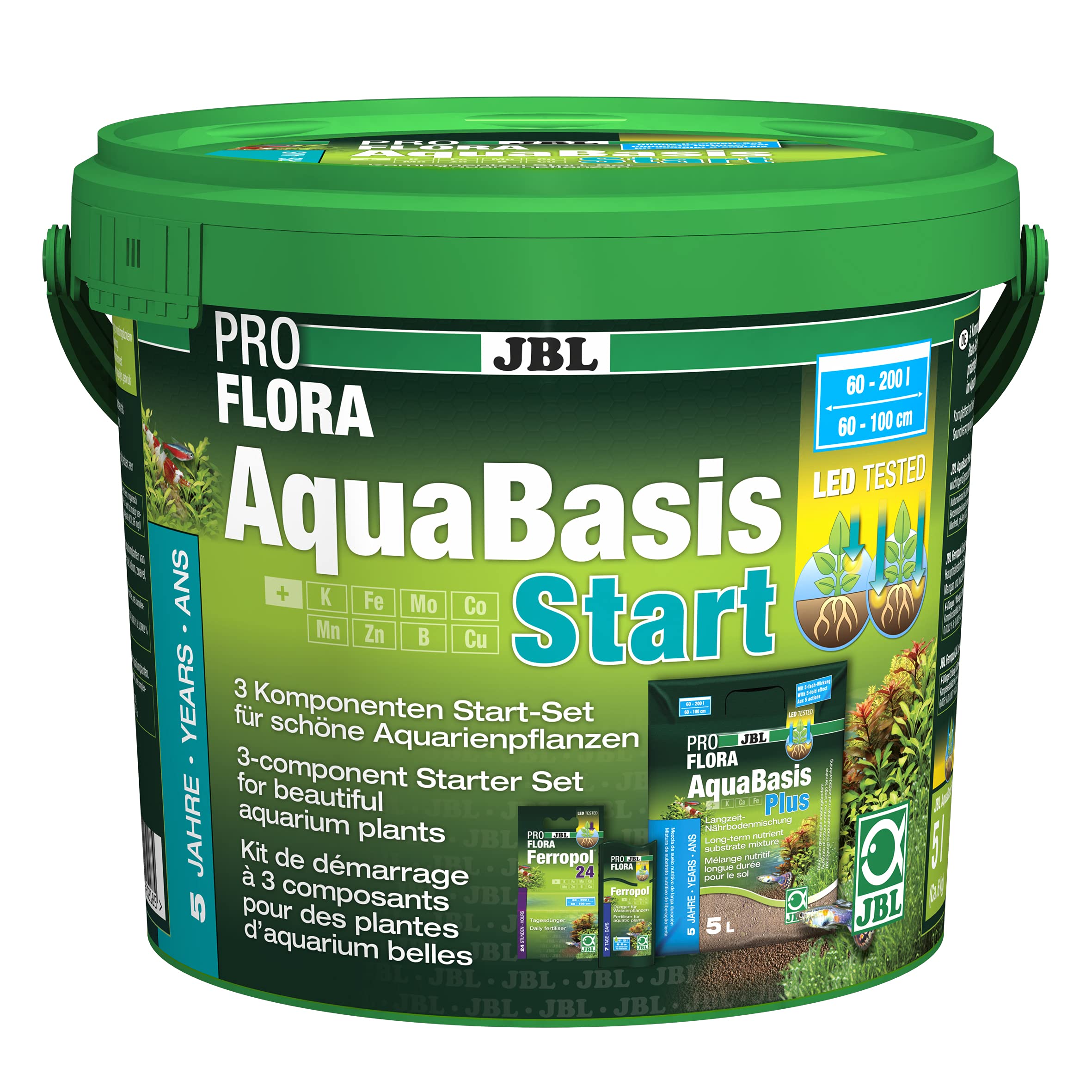 JBL ProfloraStart Set 2021800 Pflanzendünger Start-Set für Süßwasser Aquarien, 6 kg