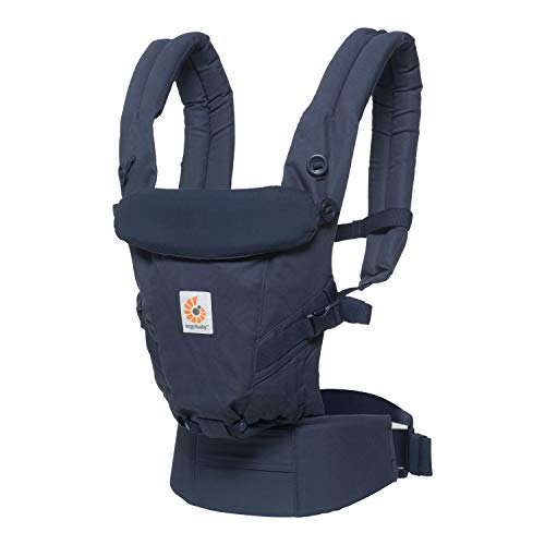 Ergobaby Babytrage für Neugeborene, Adapt 3-in-1 Baby Tragesystem Ergonomisch, Rücken Bauch Hüfte, Midnight Blue