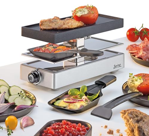 Spring Raclette mit Alugrillplatte silber Raclette 2 Classic