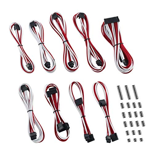 CableMod Classic ModMesh C-Series Cable Kit Corsair AXi, HXi & RM - weiß/rot