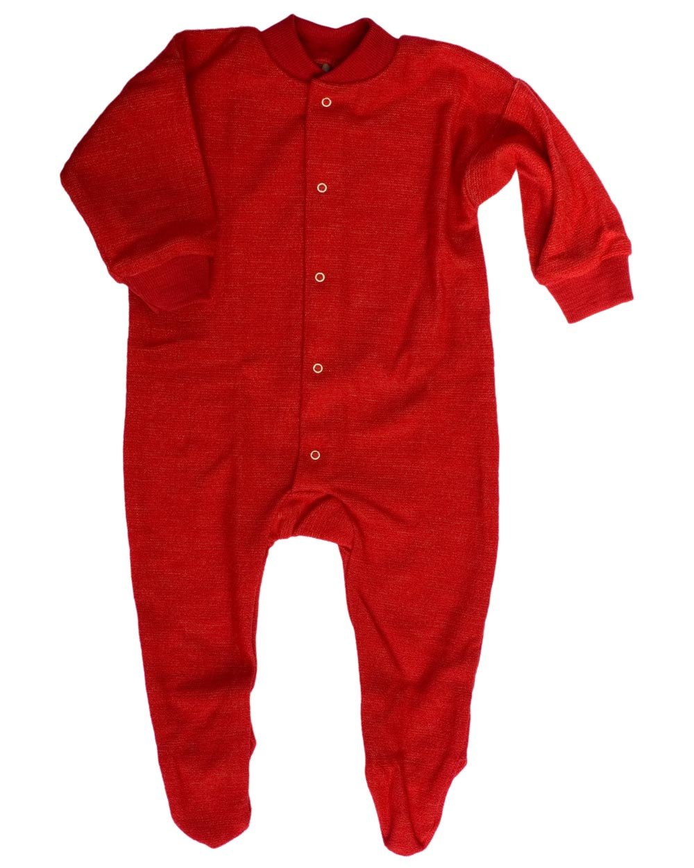 Cosilana, Schlafanzug/Strampler mit Fuß, 100% Wolle (kbT) (86, Rot)