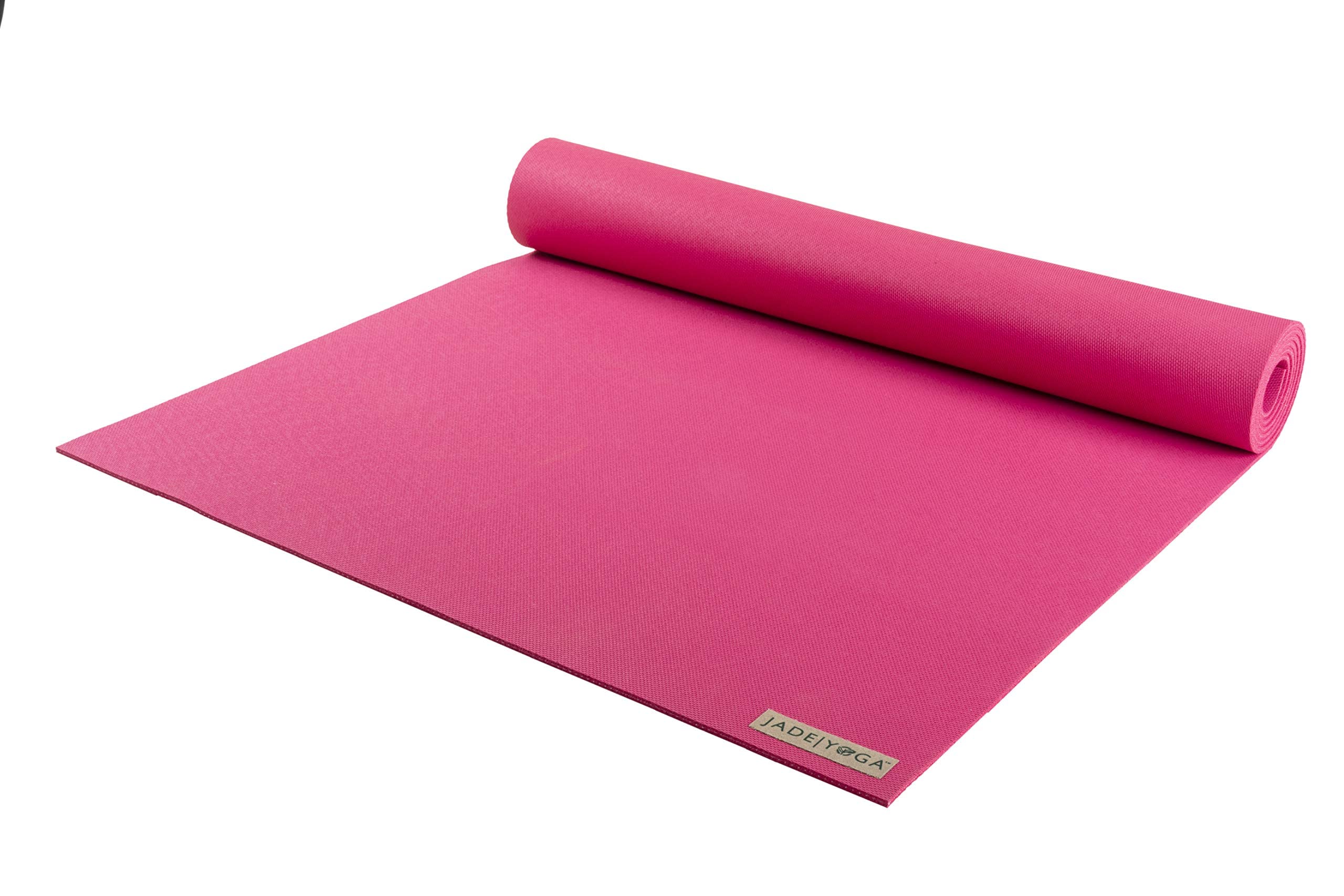 JadeYoga Ltd. Pink rutschfeste Naturkautschuk Yogamatte (5mm, 173cm)