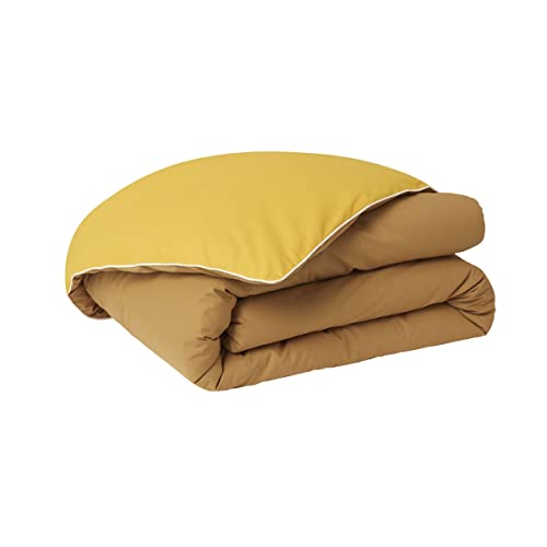Essix Bettbezug, zweifarbig, aus Baumwolle, mit leuchtenden Tagen, Gelb, 260 x 240 cm