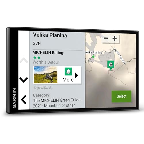 Garmin CamperVan, EU MT-S – Roadtrip-Navi 6,95“ (17,7 cm) HD-Display, vorinstallierten 3D-Europa-Karten, Trendy Places an der Route, Local Places und großer Campingplatz-Datenbank, Generalüberholt