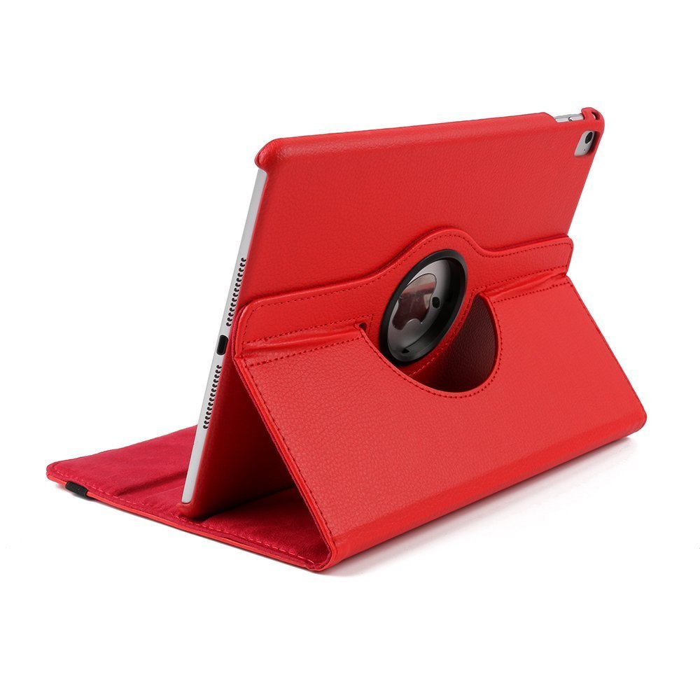 Jennyfly Schutzhülle für iPad Pro 12,9 Zoll 2018, 360 Grad drehbar, weiches glattes PU-Leder, leicht, vollständiger Schutz, Abdeckung mit mehreren Betrachtungswinkeln für iPad Pro 12,9 Zoll (2018) – Rot