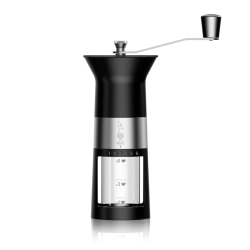 Bialetti Manuelle Kaffeemühle von, Edelstahl, Mattschwarz