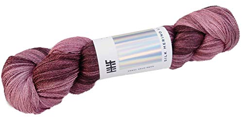 Hedgehog Fibres Silk Merino Lace color Rosewood, 100g Lacegarn Seide, Lacewolle handgefärbt in brillianten Farben